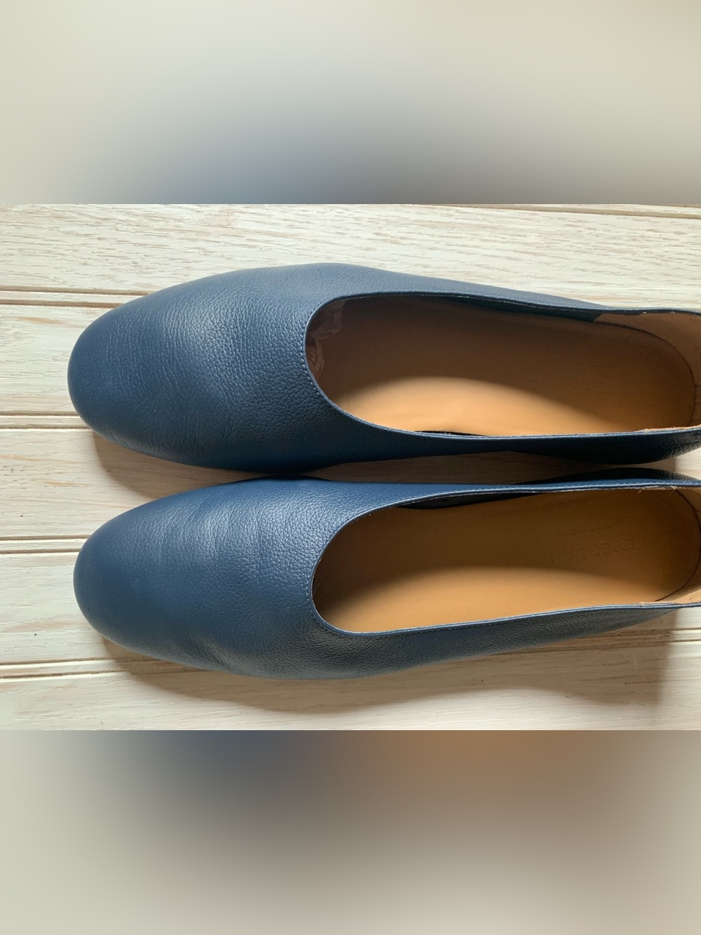 Everlane The Day Glove Navy Blue Leather Slip-On Flat Size 8.5 - Picture 3 of 9